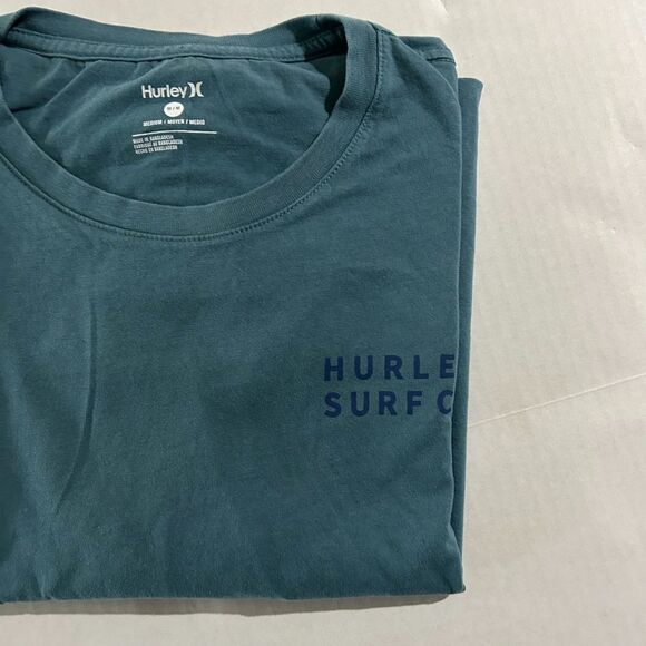 Hurley Surf Co, Men's Sunrise Diamond Back Short Sleeve T-Shirt in Teal, sz M - Picture 3 of 7